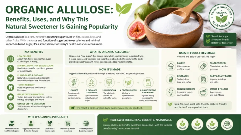 Organic Allulose Benefits, Uses, And Why This Natural Sweetener Is Gaining Popularity