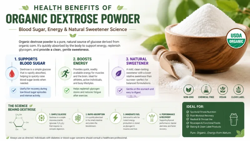 Health Benefits Of Organic Dextrose Powder Blood Sugar, Energy &Amp; Natural Sweetener Science