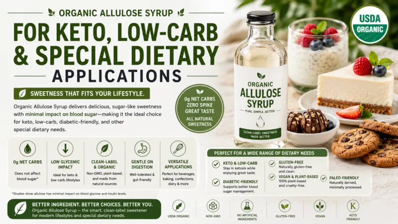 Organic Allulose Syrup For Keto, Low-Carb &Amp; Special Dietary Applications