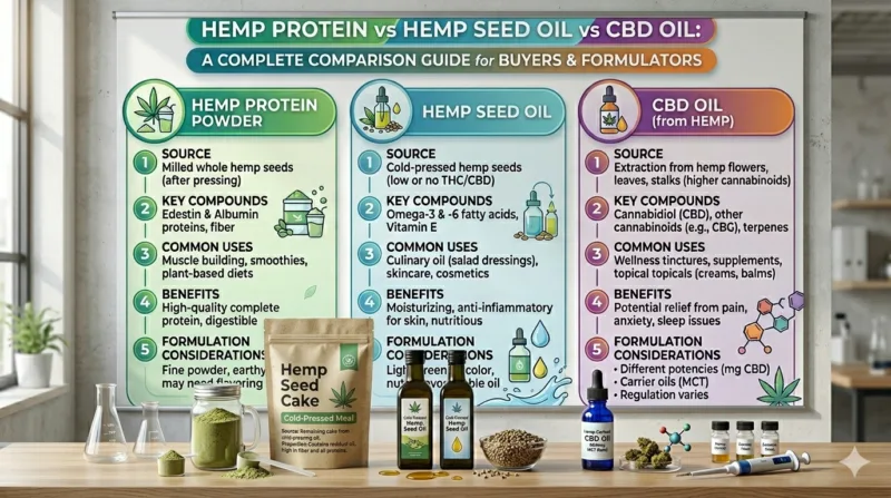 Hemp Protein Vs Hemp Seed Oil Vs Cbd Oil A Complete Comparison Guide For Buyers &Amp; Formulators